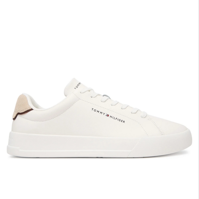 ΑΝΔ-002981_9216741_10027873.jpeg Ανδρικά Δερμάτινα Sneakers Tommy Hilfiger FM0FM05367 0LE Λευκά Μπεζ - Image 1