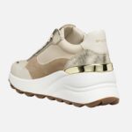 Γυναικεία Ανατομικά Δερμάτινα Sneakers Geox Spherica D65WAB 01122 C1S2L Μπεζ/Χρύσο - Image 3