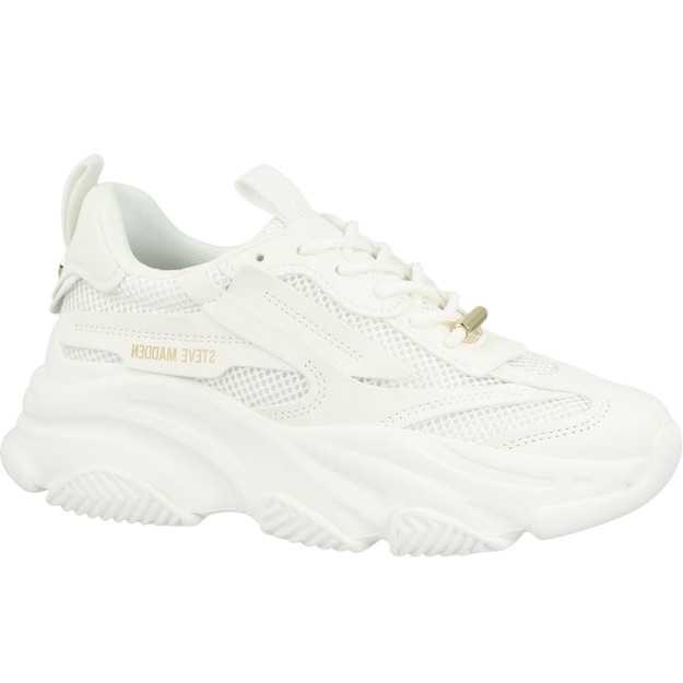 ΓΥΝ-014400_9217064_10028090.jpg Γυναικεία Sneakers Steve Madden Possession-E 1104652-124 White/Gold - Image 1