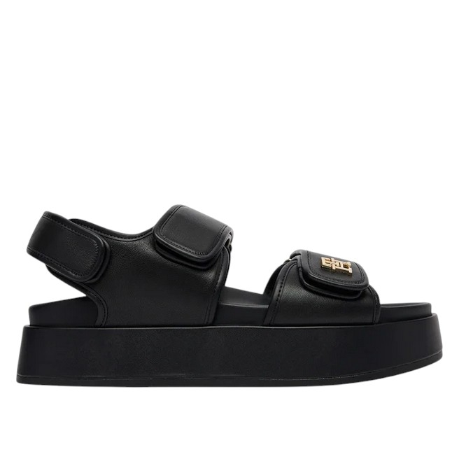 ΓΥΝ-014404_9217096_10028132.jpg Γυναικεία Δερμάτινα Σανδάλια Tommy Hilfiger Platform FW0FW09119-BDS Μαύρα - Image 1