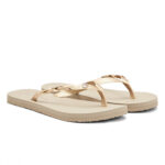 Γυναικείες Σαγιονάρες Tommy Hilfiger Metallic Braided Beach Sandal FW0FW04801 AEP Stone