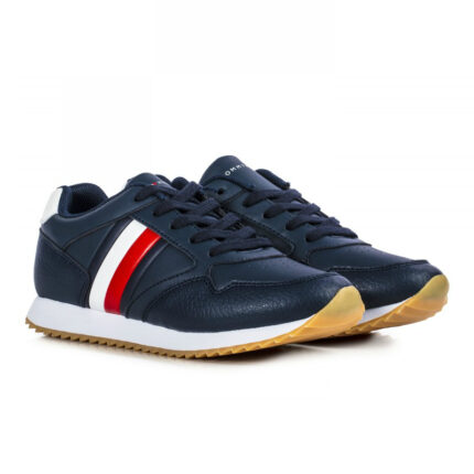 Παιδικά Sneakers Tommy Hilfiger Αγόρι Low Cut Lace-Up T3B4-30935-0621X007 Blue White (30-34)