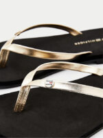 Γυναικείες Σαγιονάρες Tommy Hilfiger Feminine Flat Beach Sandal FW0FW05657 BDS Μαύρο