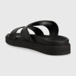 Γυναικεία Σανδάλια Calvin Klein Leather Ergo Slide HW0HW01535 0GN Μαύρα