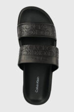 Γυναικεία Σανδάλια Calvin Klein Leather Ergo Slide HW0HW01535 0GN Μαύρα