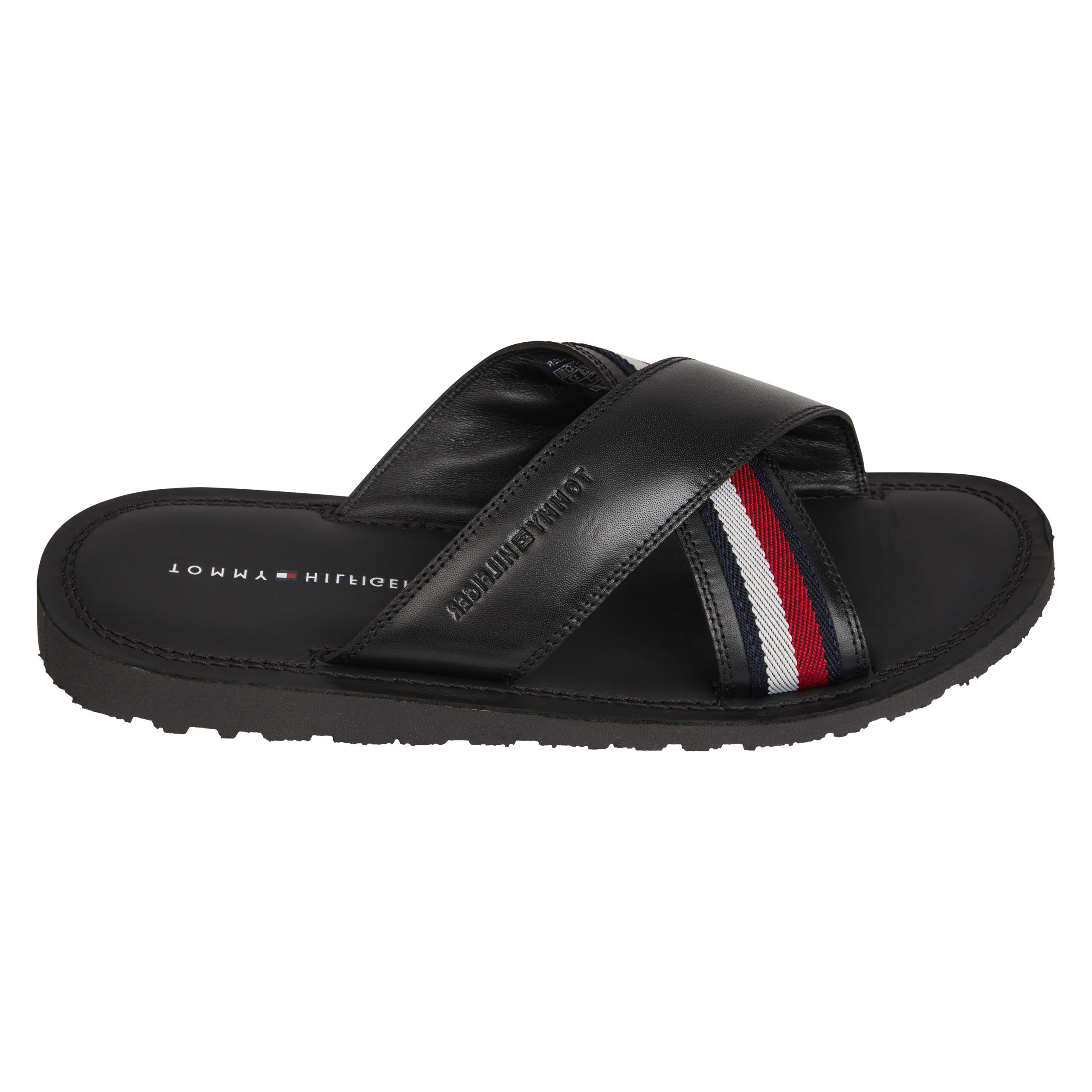 Ανδρικές Δερμάτινες Παντόφλες Tommy Hilfiger FM0FM04457 BDS Μαύρες Ανδρικές Δερμάτινες Παντόφλες Tommy Hilfiger FM0FM04457 BDS Μαύρες