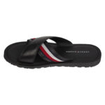 Ανδρικές Δερμάτινες Παντόφλες Tommy Hilfiger FM0FM04457 BDS Μαύρες
