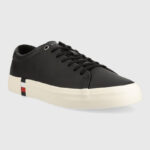 Ανδρικά Δερμάτινα Sneakers Tommy Hilfiger FM0FM04589 BDS Μαύρα