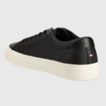 Ανδρικά Δερμάτινα Sneakers Tommy Hilfiger FM0FM04589 BDS Μαύρα