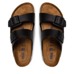 Unisex Ανατομικά Σανδάλια Birkenstock Arizona Soft Footbed Μαύρα Narrow Fit 0551253