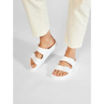Γυναικεία Ανατομικά Σανδάλια Birkenstock Arizona Eva 0129443 Λευκά Narrow Fit