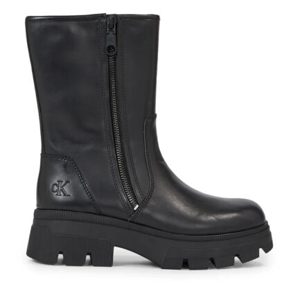Γυναικεία Δερμάτινα Μποτάκια Calvin Klein YW0YW01109 0GT Μαύρα