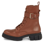 Γυναικεία Δερμάτινα Αρβυλάκια Tommy Hilfiger Bikerboot FW0FW07322 GTU Ταμπά
