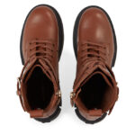Γυναικεία Δερμάτινα Αρβυλάκια Tommy Hilfiger Bikerboot FW0FW07322 GTU Ταμπά