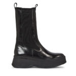 Γυναικεία Δερμάτινα Μποτάκια Calvin Klein HW0HW01686 BEH Μαύρα