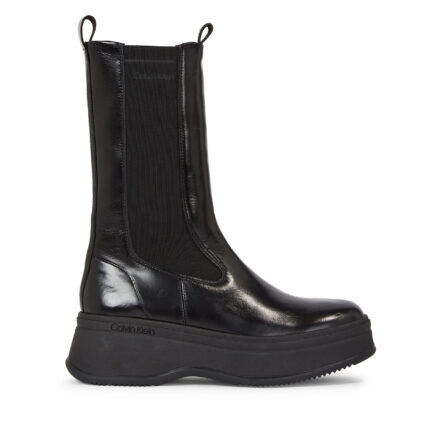 Γυναικεία Δερμάτινα Μποτάκια Calvin Klein HW0HW01686 BEH Μαύρα