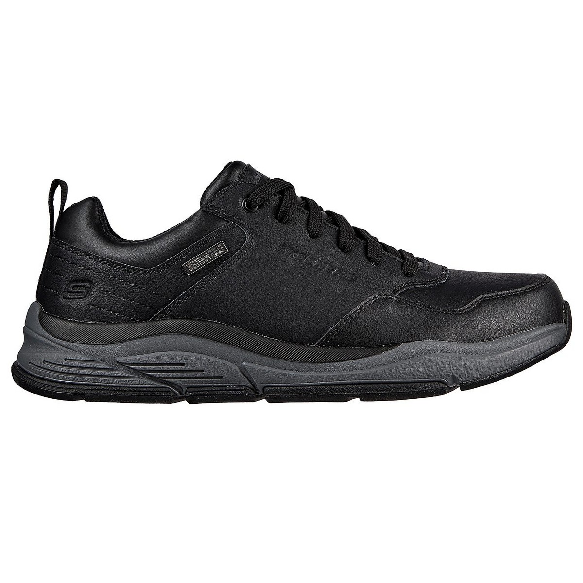Ανδρικά Δερμάτινα Ανατομικά Sneakers Skechers Benago 210021-BKGY Μαύρα Ανδρικά Δερμάτινα Ανατομικά Sneakers Skechers Benago 210021-BKGY Μαύρα