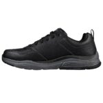 Ανδρικά Δερμάτινα Ανατομικά Sneakers Skechers Benago 210021-BKGY Μαύρα
