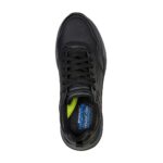 Ανδρικά Δερμάτινα Ανατομικά Sneakers Skechers Benago 210021-BKGY Μαύρα