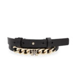 Γυναικεία Δερμάτινη Ζώνη Tommy Hilfiger Chic Chain AW0AW15386 BDS Μαύρη