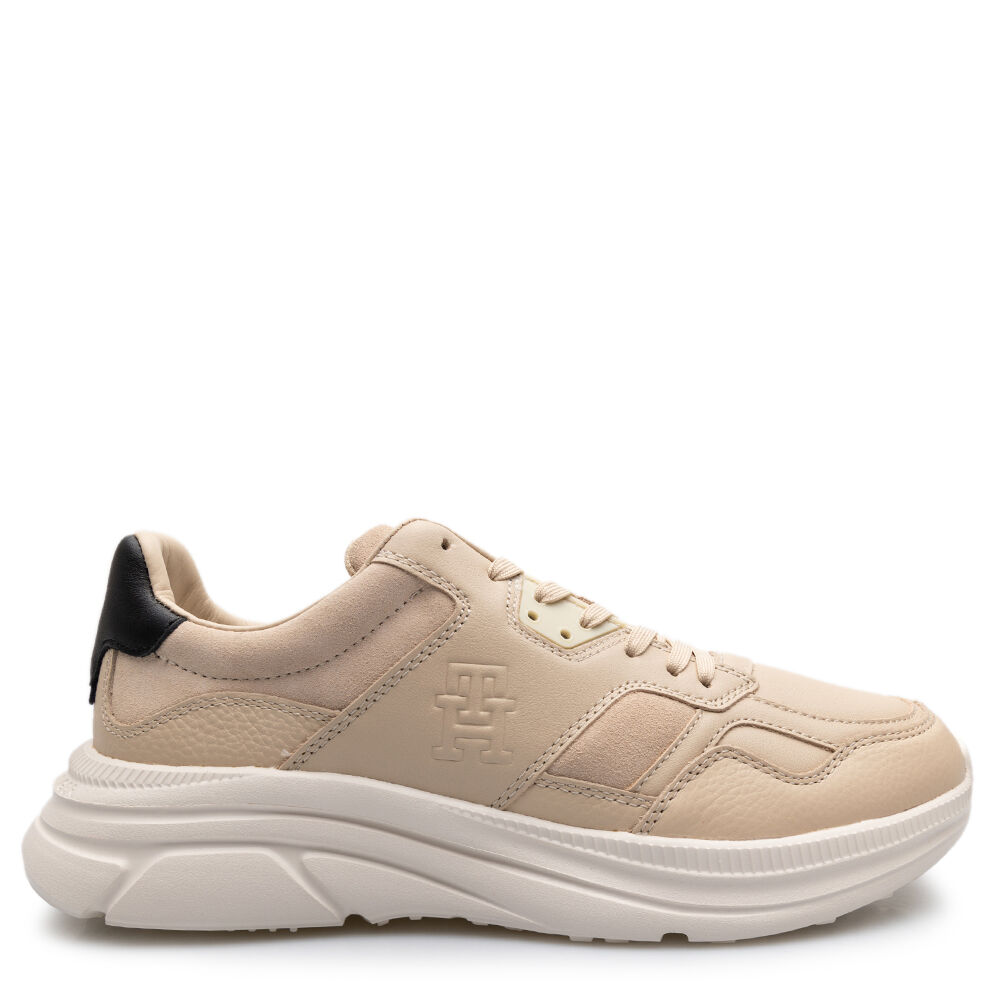 Ανδρικά Δερμάτινα Sneakers Tommy Hilfiger Premium FM0FM04879 AES Μπεζ Ανδρικά Δερμάτινα Sneakers Tommy Hilfiger Premium FM0FM04879 AES Μπεζ