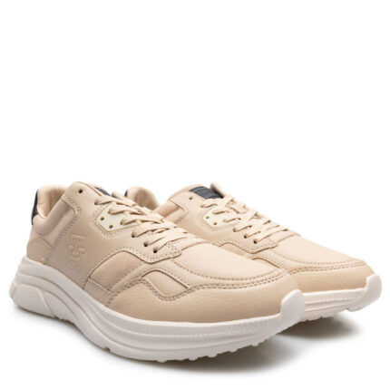 Ανδρικά Δερμάτινα Sneakers Tommy Hilfiger Premium FM0FM04879 AES Μπεζ
