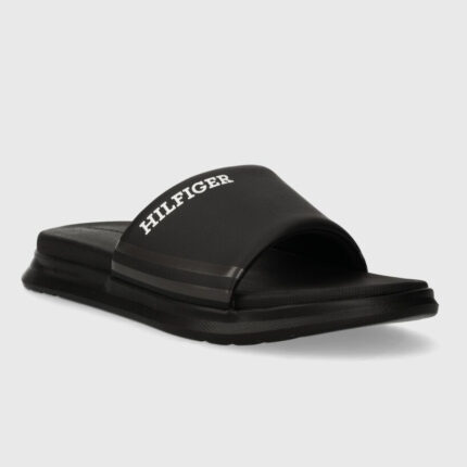 Ανδρικές Παντόφλες Tommy Hilfiger Pool Slide Dual Density FM0FM05017 BDS Μαύρες