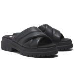 Γυναικεία Ανατομικά Δερμάτινα Πέδιλα Timberland London Vibe Slide TB0A63QZW021 Μαύρα