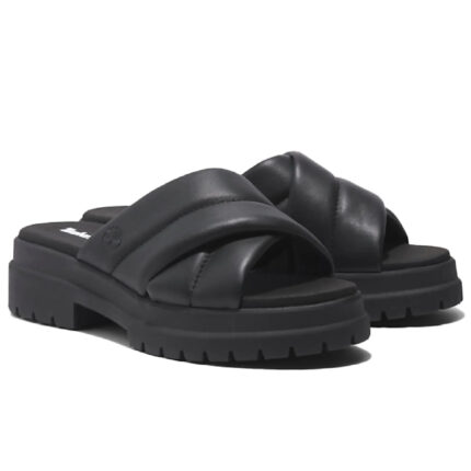 Γυναικεία Ανατομικά Δερμάτινα Πέδιλα Timberland London Vibe Slide TB0A63QZW021 Μαύρα