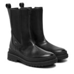 Εφηβικά Δερμάτινα Μποτάκια Calvin Klein Chelsea Boot V4A5-81034-1355 999 Μαύρα