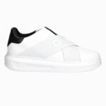 Γυναικεία Δερμάτινα Sneakers DKNY K4467549 WHT-BLK Λευκά