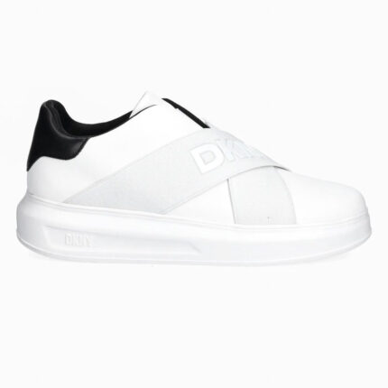 Γυναικεία Δερμάτινα Sneakers DKNY K4467549 WHT-BLK Λευκά