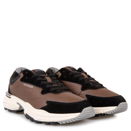 Ανδρικά Δερμάτινα Sneakers Tommy Hilfiger FM0FM05331 GV0 Καφέ