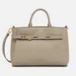 Γυναικεία Δερμάτινη Τσάντα Χειρός Ώμου DKNY Onyx Satchel R44DAI68 TOF Τάουπε