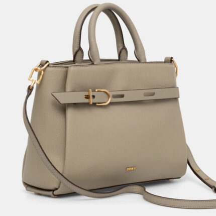 Γυναικεία Δερμάτινη Τσάντα Χειρός Ώμου DKNY Onyx Satchel R44DAI68 TOF Τάουπε