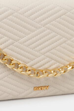 Γυναικεία Δερμάτινη Τσάντα Χειρός Ώμου DKNY Deedra R44EKI05 PBL Μπεζ