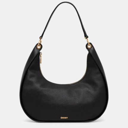 Γυναικεία Δερμάτινη Τσάντα Ώμου DKNY Abby Hobo R44CAI48 BGD Μαύρη