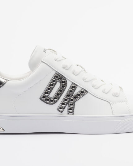 Γυναικεία Δερμάτινα Sneakers DKNY Abeni K1552711 Λευκό Νίκελ