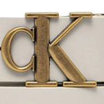 Γυναικεία Δερμάτινη Ζώνη Calvin Klein LV04K7002G-W71 Off White