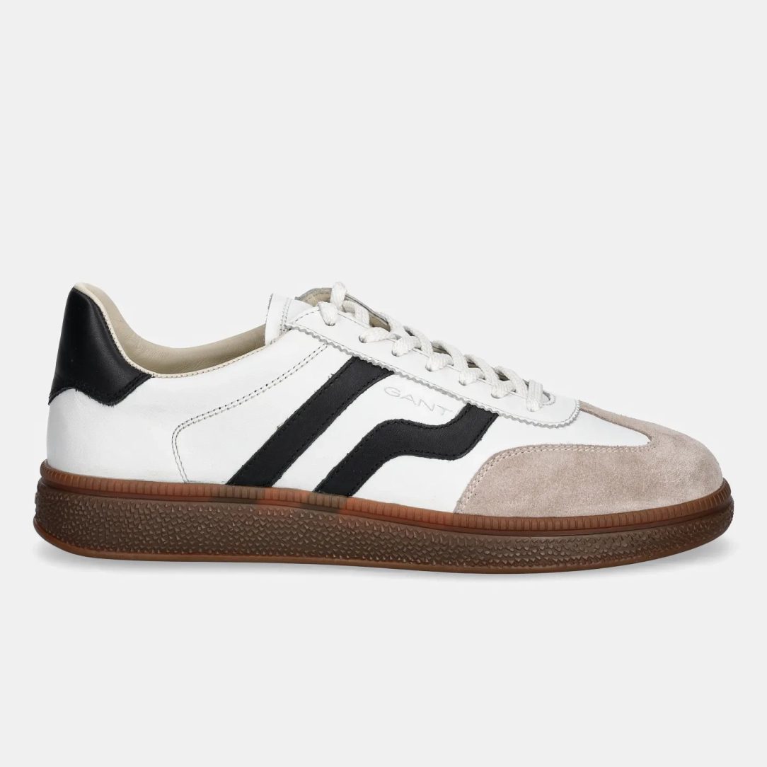 Ανδρικά Δερμάτινα Sneakers Gant Cuzmo 30633860 G020 Άσπρο Μαύρο Ανδρικά Δερμάτινα Sneakers Gant Cuzmo 30633860 G020 Άσπρο Μαύρο