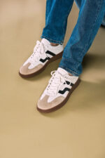 Ανδρικά Δερμάτινα Sneakers Gant Cuzmo 30633860 G020 Άσπρο Μαύρο