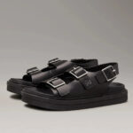 Γυναικεία Δερμάτινα Σανδάλια Calvin Klein YW0YW01785 0GJ Μαύρα