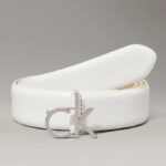 Γυναικεία Δερμάτινη Ζώνη Calvin Klein K60K613156 YAO Λευκή