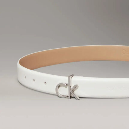 Γυναικεία Δερμάτινη Ζώνη Calvin Klein K60K613156 YAO Λευκή