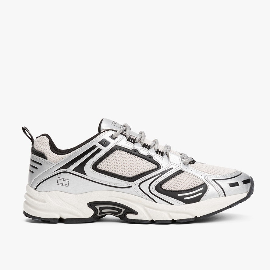 Ανδρικά Sneakers Tommy Hilfiger EM0EM01572 BDS Ασημί Μαύρο Ανδρικά Sneakers Tommy Hilfiger EM0EM01572 BDS Ασημί Μαύρο