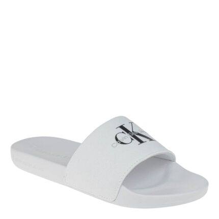 Γυναικείες Παντόφλες Slide Calvin Klein YW0YW01835 01W Λευκές
