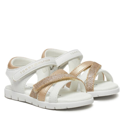 Παιδικά Πέδιλα Tommy Hilfiger Κορίτσι T1A2-33770-0273 X068 Λευκό Χρυσό (20-29)