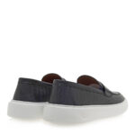 Ανδρικά Δερμάτινα Loafers Renato Garini 52319-Denever Μπλε Δέρμα U562V319230A