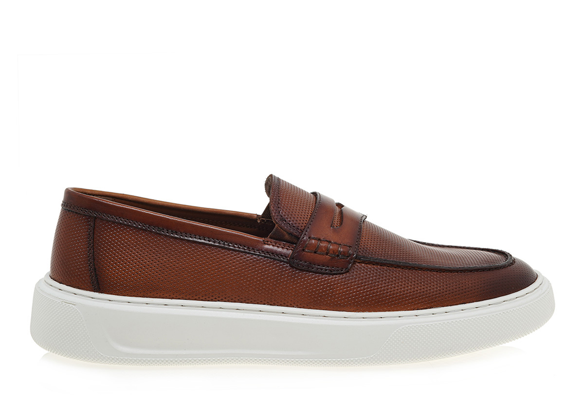 Ανδρικά Δερμάτινα Loafers Renato Garini 52319-Denever Ταμπά Δέρμα U562V3192I66 Ανδρικά Δερμάτινα Loafers Renato Garini 52319-Denever Ταμπά Δέρμα U562V3192I66