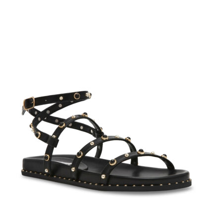 Γυναικεία Δερμάτινα Σανδάλια Steve Madden Stormie SM11003775-02002-001 Μαύρα